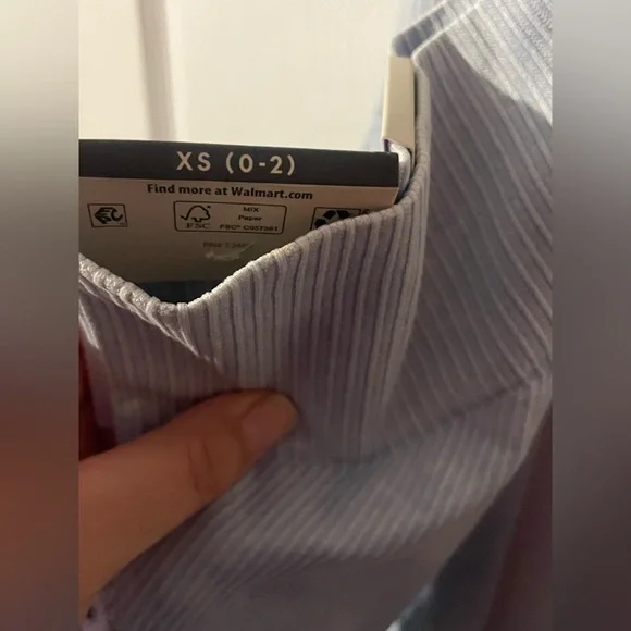 🔴 3/$12 No Boundaries Women’s Light Blue Women's Ribbed Seamless Leggings! NWT! - Picture 9 of 9